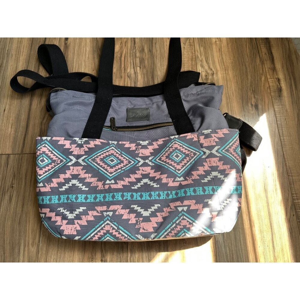 Diaper Bag Aztec Southwestern Backpack Gray Unisex Travel Bag  Stylish Boho